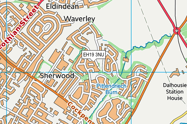 EH19 3NU map - OS VectorMap District (Ordnance Survey) EH19 3NU map - OS VectorMap District (Ordnance Survey)