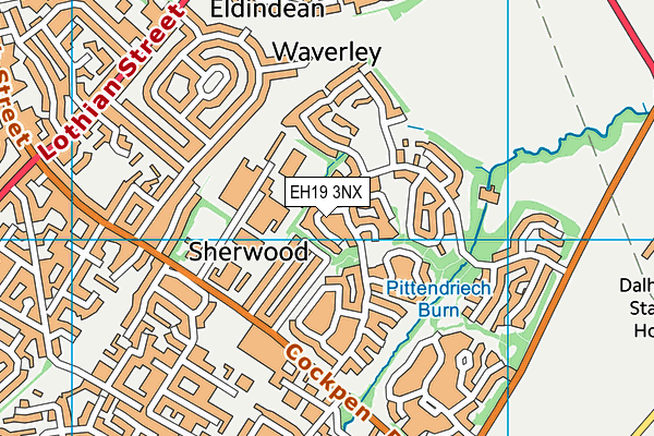 EH19 3NX map - OS VectorMap District (Ordnance Survey) EH19 3NX map - OS VectorMap District (Ordnance Survey)