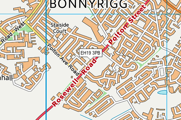 EH19 3PB map - OS VectorMap District (Ordnance Survey) EH19 3PB map - OS VectorMap District (Ordnance Survey)