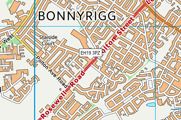 EH19 3PZ map - OS VectorMap District (Ordnance Survey) EH19 3PZ map - OS VectorMap District (Ordnance Survey)