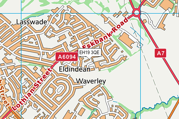 EH19 3QE map - OS VectorMap District (Ordnance Survey) EH19 3QE map - OS VectorMap District (Ordnance Survey)