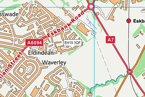 EH19 3QF map - OS VectorMap District (Ordnance Survey) EH19 3QF map - OS VectorMap District (Ordnance Survey)