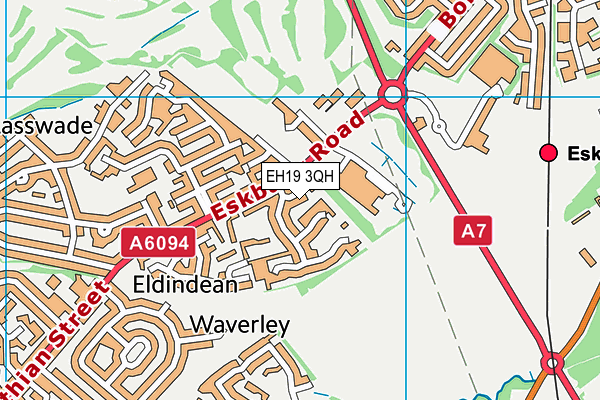 EH19 3QH map - OS VectorMap District (Ordnance Survey) EH19 3QH map - OS VectorMap District (Ordnance Survey)