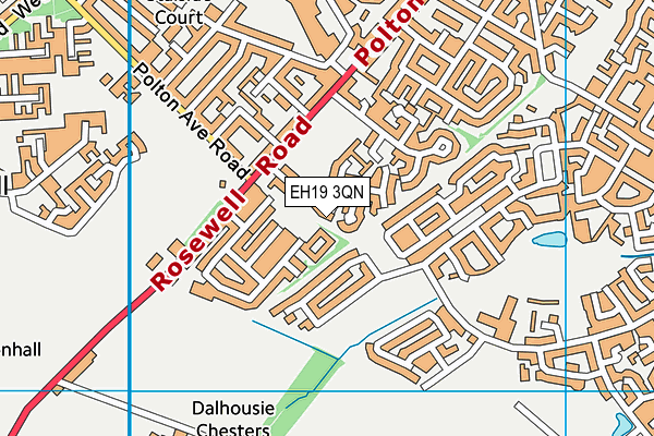 EH19 3QN map - OS VectorMap District (Ordnance Survey) EH19 3QN map - OS VectorMap District (Ordnance Survey)