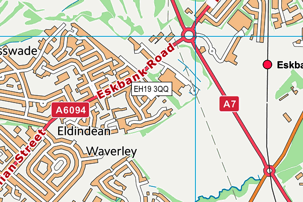 EH19 3QQ map - OS VectorMap District (Ordnance Survey) EH19 3QQ map - OS VectorMap District (Ordnance Survey)