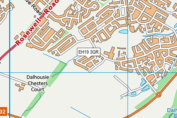 EH19 3QR map - OS VectorMap District (Ordnance Survey) EH19 3QR map - OS VectorMap District (Ordnance Survey)
