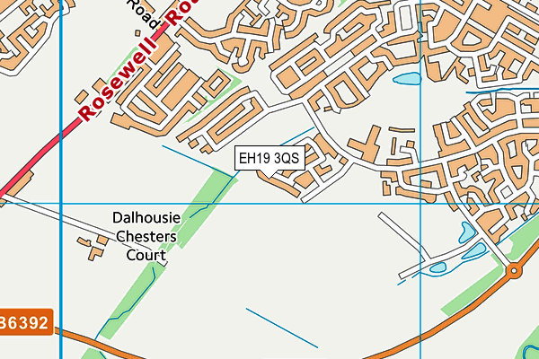 EH19 3QS map - OS VectorMap District (Ordnance Survey) EH19 3QS map - OS VectorMap District (Ordnance Survey)