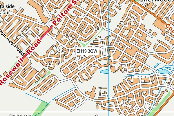 EH19 3QW map - OS VectorMap District (Ordnance Survey) EH19 3QW map - OS VectorMap District (Ordnance Survey)