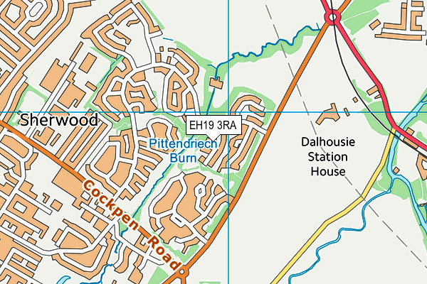 EH19 3RA map - OS VectorMap District (Ordnance Survey) EH19 3RA map - OS VectorMap District (Ordnance Survey)