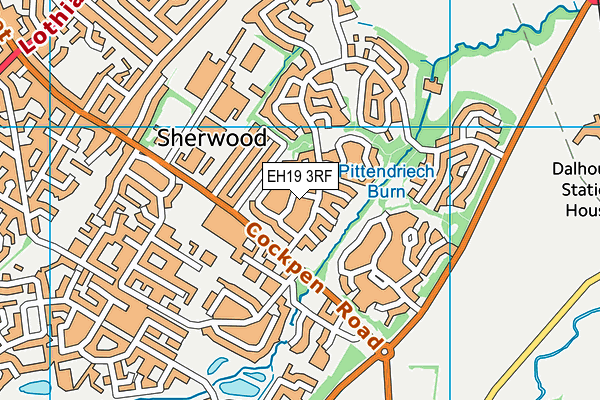 EH19 3RF map - OS VectorMap District (Ordnance Survey)