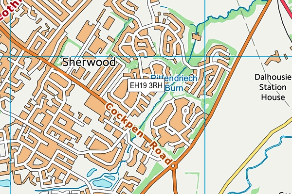 EH19 3RH map - OS VectorMap District (Ordnance Survey) EH19 3RH map - OS VectorMap District (Ordnance Survey)