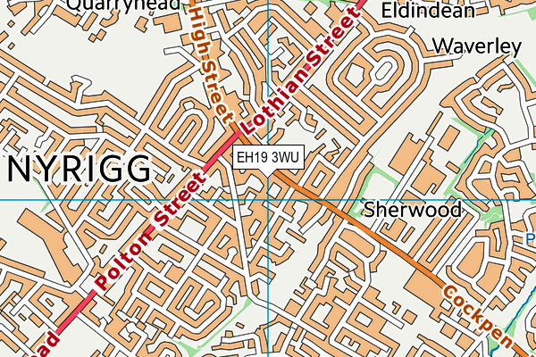 EH19 3WU map - OS VectorMap District (Ordnance Survey) EH19 3WU map - OS VectorMap District (Ordnance Survey)