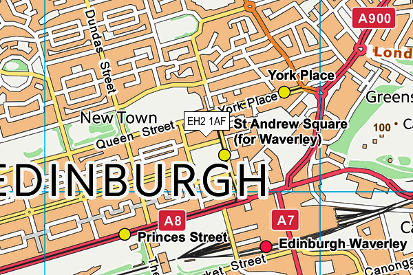 EH2 1AF map - OS VectorMap District (Ordnance Survey) EH2 1AF map - OS VectorMap District (Ordnance Survey)