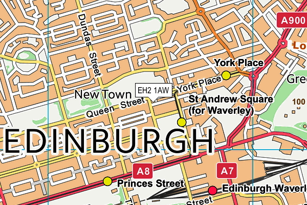 EH2 1AW map - OS VectorMap District (Ordnance Survey) EH2 1AW map - OS VectorMap District (Ordnance Survey)
