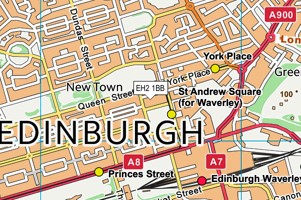 EH2 1BB map - OS VectorMap District (Ordnance Survey) EH2 1BB map - OS VectorMap District (Ordnance Survey)