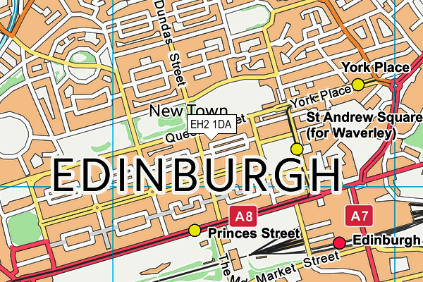 EH2 1DA map - OS VectorMap District (Ordnance Survey) EH2 1DA map - OS VectorMap District (Ordnance Survey)