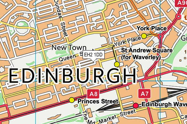 EH2 1DD map - OS VectorMap District (Ordnance Survey) EH2 1DD map - OS VectorMap District (Ordnance Survey)