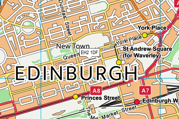 EH2 1DF map - OS VectorMap District (Ordnance Survey) EH2 1DF map - OS VectorMap District (Ordnance Survey)
