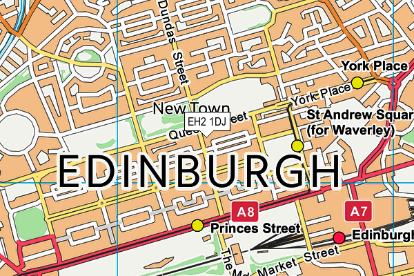 EH2 1DJ map - OS VectorMap District (Ordnance Survey) EH2 1DJ map - OS VectorMap District (Ordnance Survey)