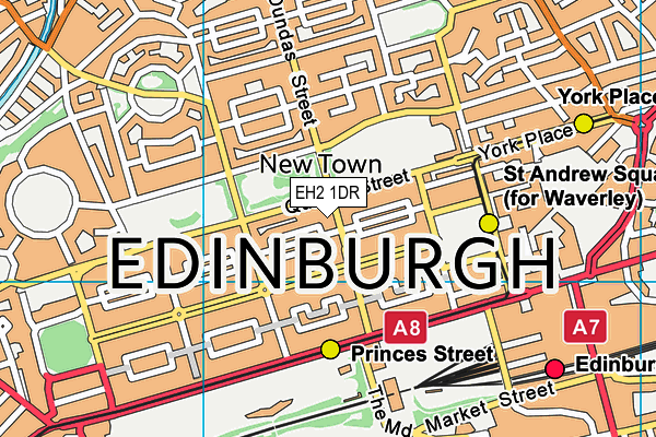 EH2 1DR map - OS VectorMap District (Ordnance Survey) EH2 1DR map - OS VectorMap District (Ordnance Survey)