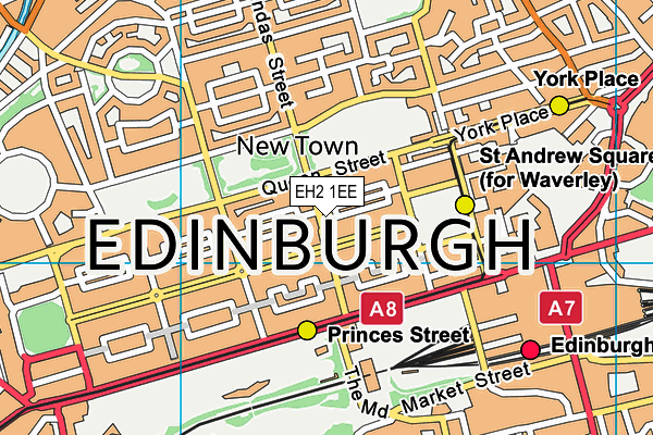 EH2 1EE map - OS VectorMap District (Ordnance Survey) EH2 1EE map - OS VectorMap District (Ordnance Survey)