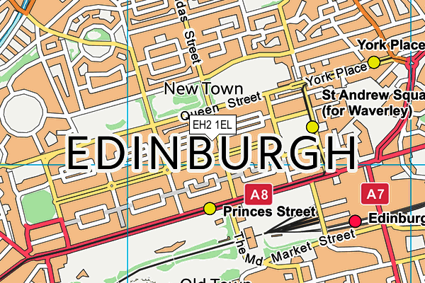 EH2 1EL map - OS VectorMap District (Ordnance Survey) EH2 1EL map - OS VectorMap District (Ordnance Survey)