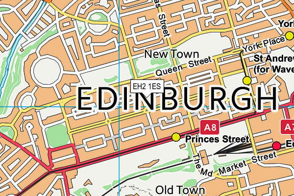 EH2 1ES map - OS VectorMap District (Ordnance Survey) EH2 1ES map - OS VectorMap District (Ordnance Survey)