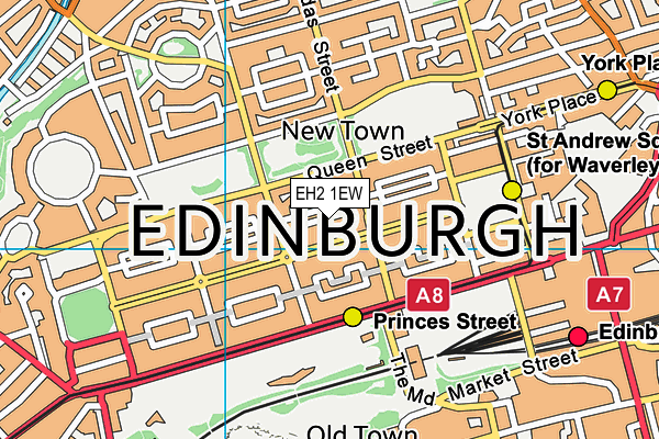 EH2 1EW map - OS VectorMap District (Ordnance Survey) EH2 1EW map - OS VectorMap District (Ordnance Survey)