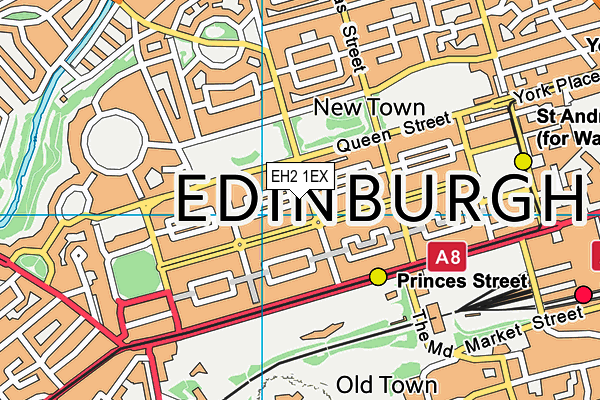 EH2 1EX map - OS VectorMap District (Ordnance Survey) EH2 1EX map - OS VectorMap District (Ordnance Survey)