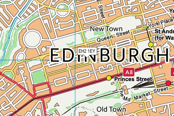 EH2 1EY map - OS VectorMap District (Ordnance Survey) EH2 1EY map - OS VectorMap District (Ordnance Survey)