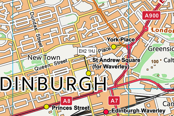 EH2 1HJ map - OS VectorMap District (Ordnance Survey) EH2 1HJ map - OS VectorMap District (Ordnance Survey)