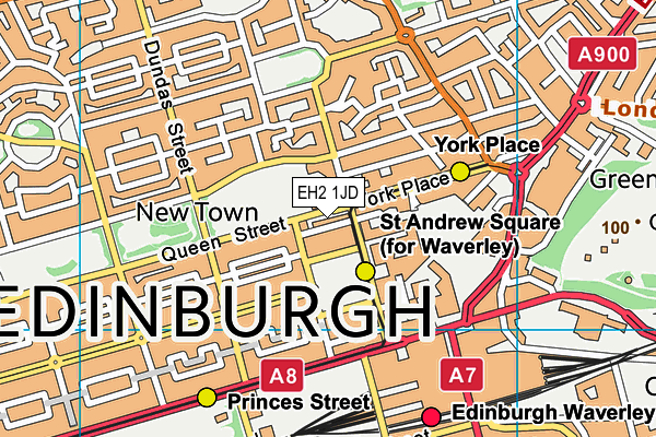 EH2 1JD map - OS VectorMap District (Ordnance Survey) EH2 1JD map - OS VectorMap District (Ordnance Survey)