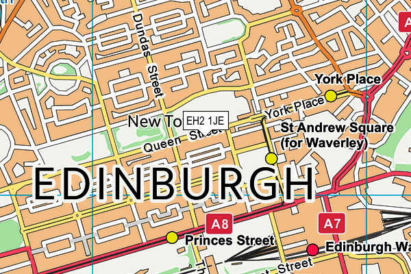 EH2 1JE map - OS VectorMap District (Ordnance Survey) EH2 1JE map - OS VectorMap District (Ordnance Survey)