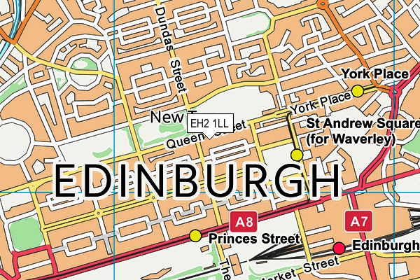EH2 1LL map - OS VectorMap District (Ordnance Survey) EH2 1LL map - OS VectorMap District (Ordnance Survey)