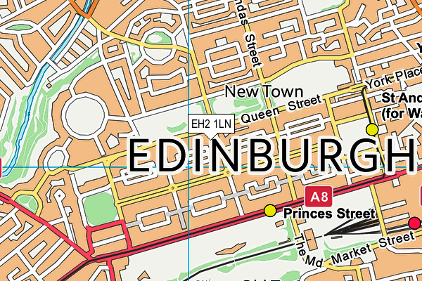 EH2 1LN map - OS VectorMap District (Ordnance Survey) EH2 1LN map - OS VectorMap District (Ordnance Survey)