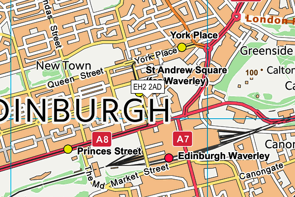 EH2 2AD map - OS VectorMap District (Ordnance Survey) EH2 2AD map - OS VectorMap District (Ordnance Survey)