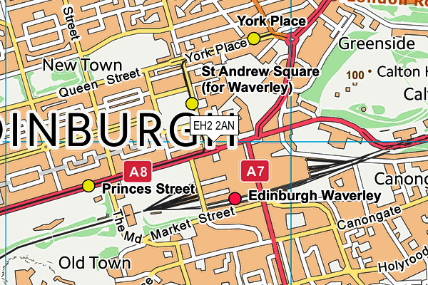 EH2 2AN map - OS VectorMap District (Ordnance Survey) EH2 2AN map - OS VectorMap District (Ordnance Survey)