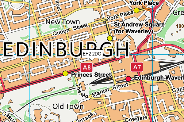 EH2 2DG map - OS VectorMap District (Ordnance Survey) EH2 2DG map - OS VectorMap District (Ordnance Survey)