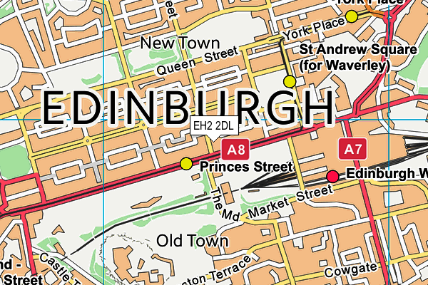 EH2 2DL map - OS VectorMap District (Ordnance Survey) EH2 2DL map - OS VectorMap District (Ordnance Survey)