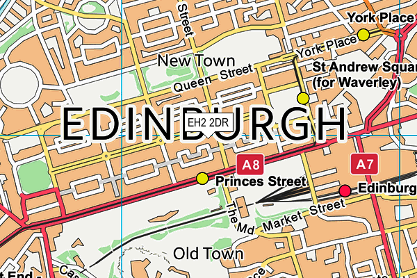 EH2 2DR map - OS VectorMap District (Ordnance Survey) EH2 2DR map - OS VectorMap District (Ordnance Survey)