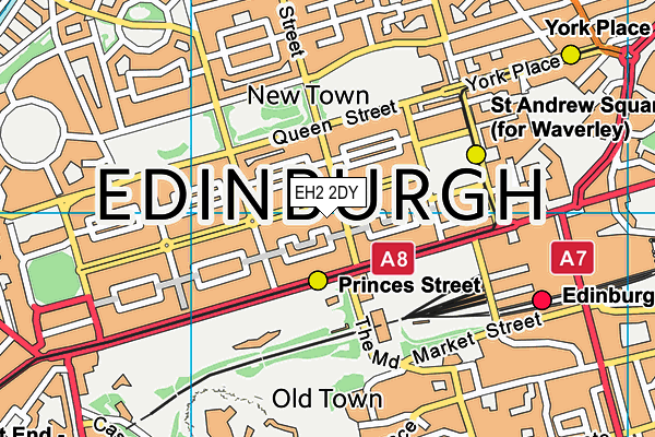 EH2 2DY map - OS VectorMap District (Ordnance Survey) EH2 2DY map - OS VectorMap District (Ordnance Survey)