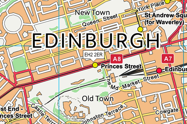 EH2 2ER map - OS VectorMap District (Ordnance Survey) EH2 2ER map - OS VectorMap District (Ordnance Survey)