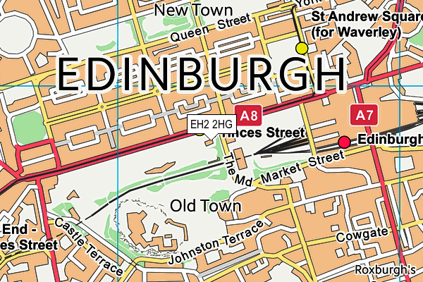EH2 2HG map - OS VectorMap District (Ordnance Survey) EH2 2HG map - OS VectorMap District (Ordnance Survey)