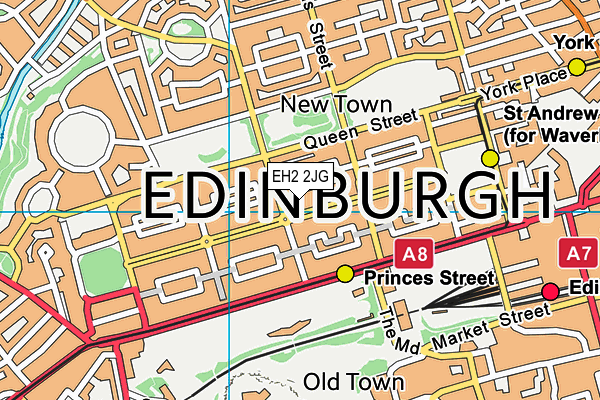 EH2 2JG map - OS VectorMap District (Ordnance Survey)