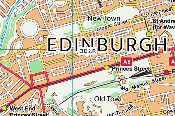 EH2 2JR map - OS VectorMap District (Ordnance Survey)