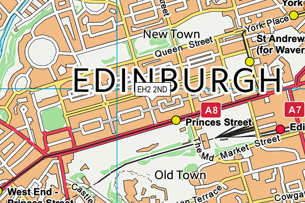 EH2 2ND map - OS VectorMap District (Ordnance Survey) EH2 2ND map - OS VectorMap District (Ordnance Survey)
