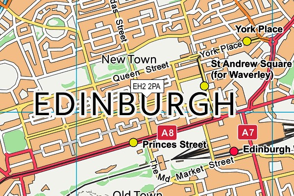 EH2 2PA map - OS VectorMap District (Ordnance Survey)