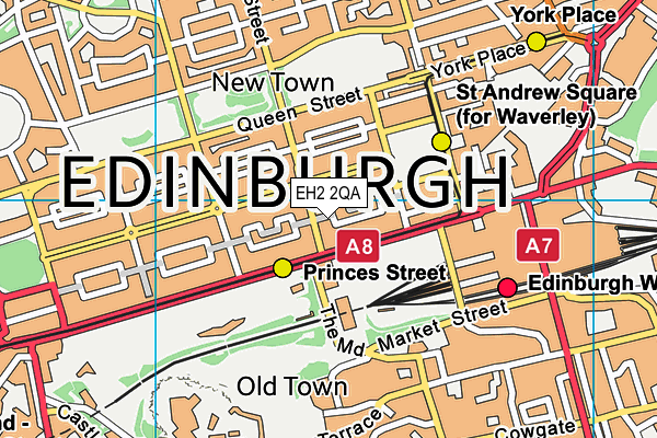 EH2 2QA map - OS VectorMap District (Ordnance Survey)