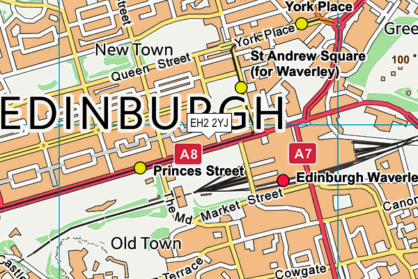 EH2 2YJ map - OS VectorMap District (Ordnance Survey) EH2 2YJ map - OS VectorMap District (Ordnance Survey)