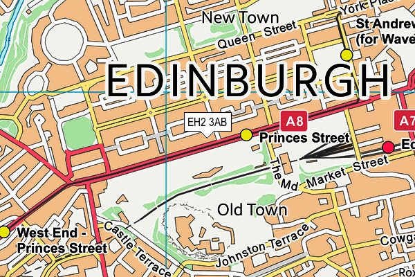 EH2 3AB map - OS VectorMap District (Ordnance Survey) EH2 3AB map - OS VectorMap District (Ordnance Survey)